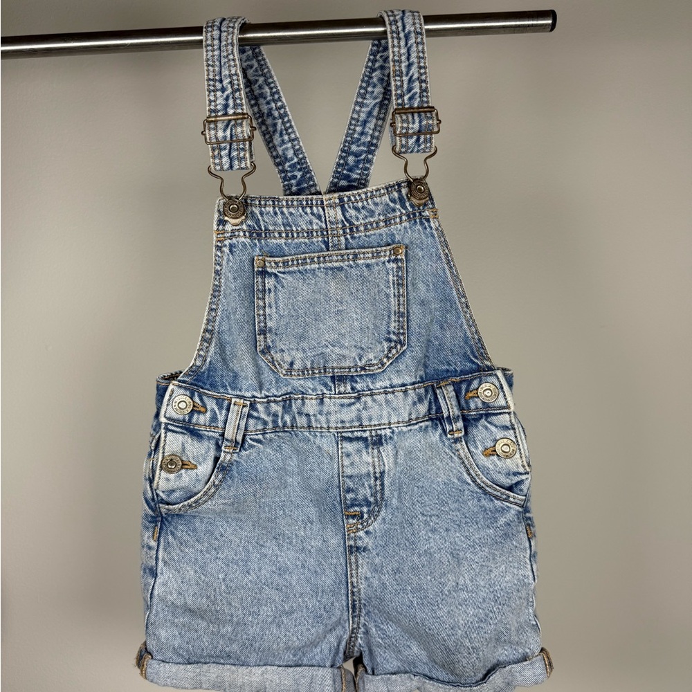 Mango Light Blue Denim Overalls